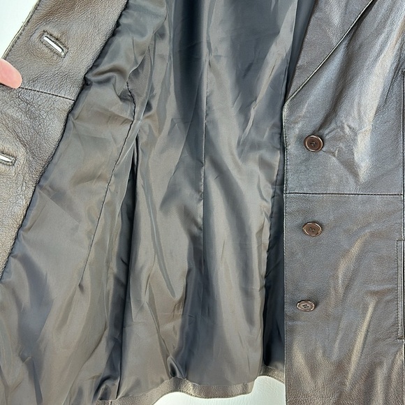 Shape Fx Button Down Leather Blazer, 8 - Picture 9 of 10